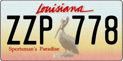 LA license plate ZZP778