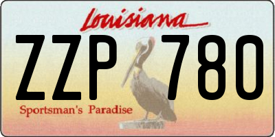 LA license plate ZZP780