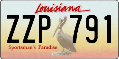 LA license plate ZZP791