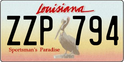 LA license plate ZZP794