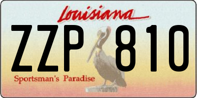 LA license plate ZZP810