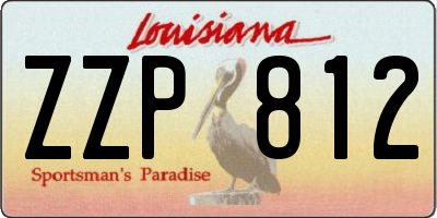 LA license plate ZZP812
