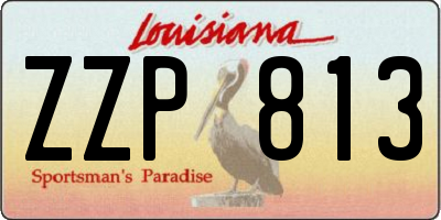 LA license plate ZZP813