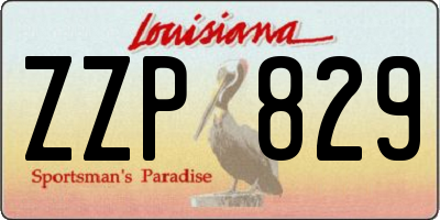 LA license plate ZZP829