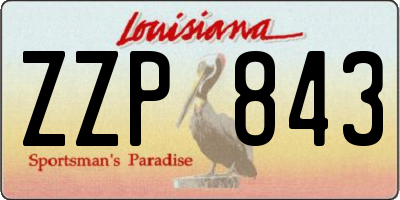 LA license plate ZZP843