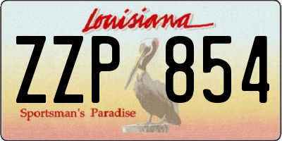 LA license plate ZZP854