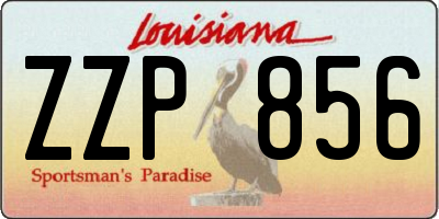 LA license plate ZZP856