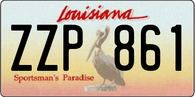 LA license plate ZZP861