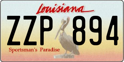 LA license plate ZZP894