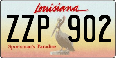 LA license plate ZZP902