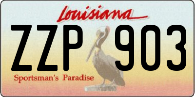 LA license plate ZZP903