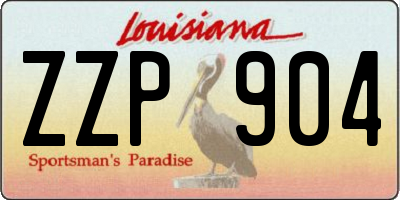 LA license plate ZZP904