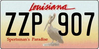 LA license plate ZZP907