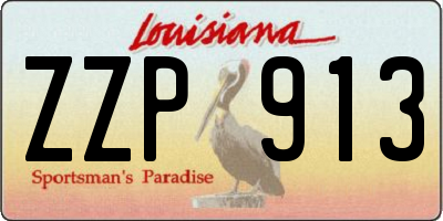 LA license plate ZZP913