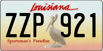 LA license plate ZZP921