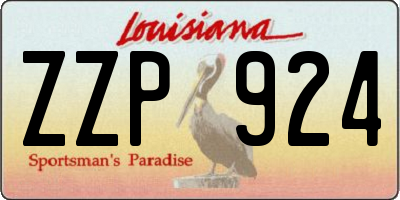 LA license plate ZZP924