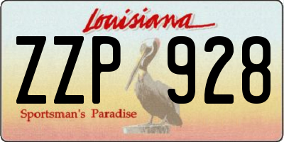 LA license plate ZZP928