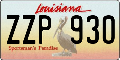 LA license plate ZZP930