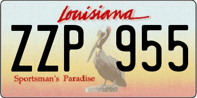 LA license plate ZZP955