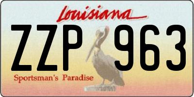 LA license plate ZZP963