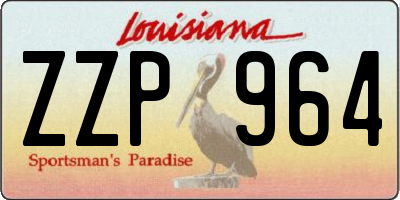 LA license plate ZZP964