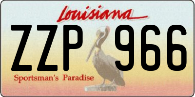 LA license plate ZZP966