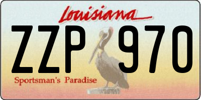 LA license plate ZZP970