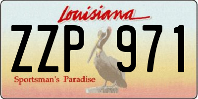 LA license plate ZZP971