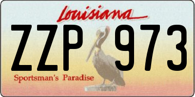 LA license plate ZZP973