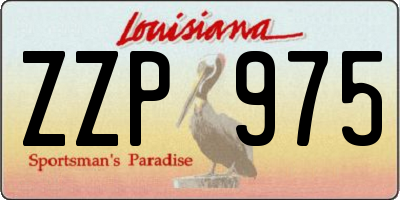LA license plate ZZP975