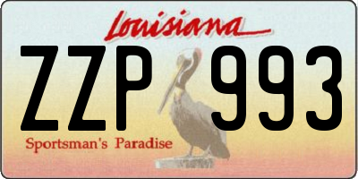 LA license plate ZZP993