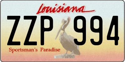 LA license plate ZZP994