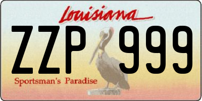 LA license plate ZZP999