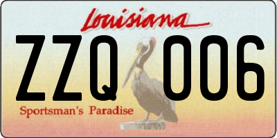 LA license plate ZZQ006