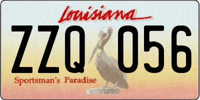 LA license plate ZZQ056