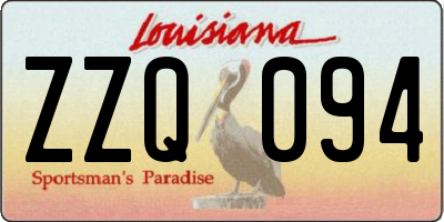 LA license plate ZZQ094
