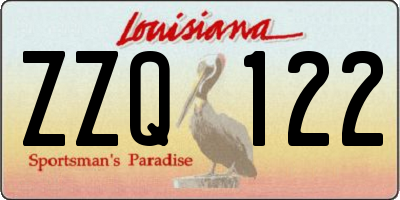 LA license plate ZZQ122