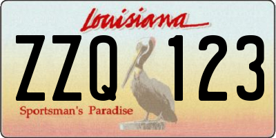 LA license plate ZZQ123