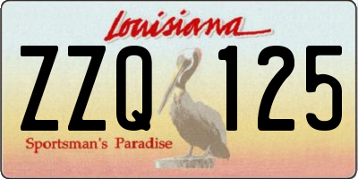 LA license plate ZZQ125