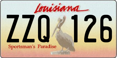 LA license plate ZZQ126