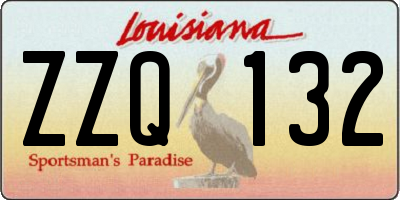 LA license plate ZZQ132