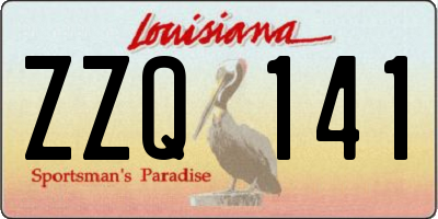 LA license plate ZZQ141