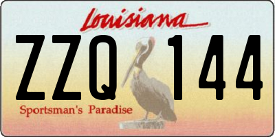 LA license plate ZZQ144