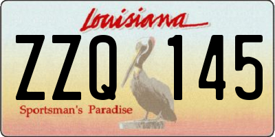 LA license plate ZZQ145