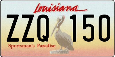 LA license plate ZZQ150