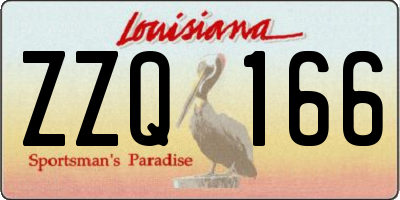 LA license plate ZZQ166