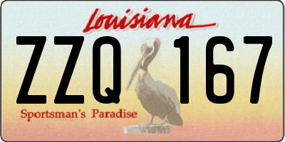 LA license plate ZZQ167