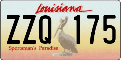LA license plate ZZQ175
