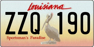 LA license plate ZZQ190