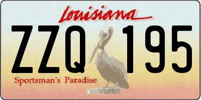 LA license plate ZZQ195